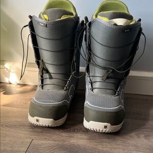 Burton Charcoal and Olive Snowboard Boots